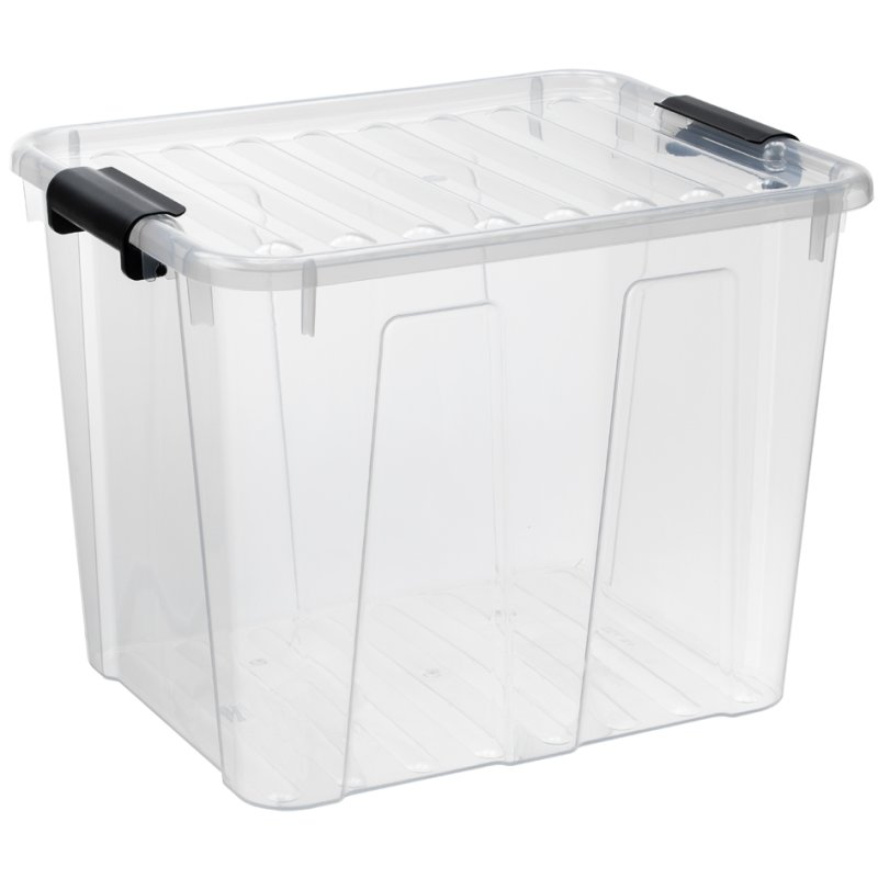 Plast Team boîte de rangement HOME BOX, transparent, 40 litres, 47×36×35 cm
